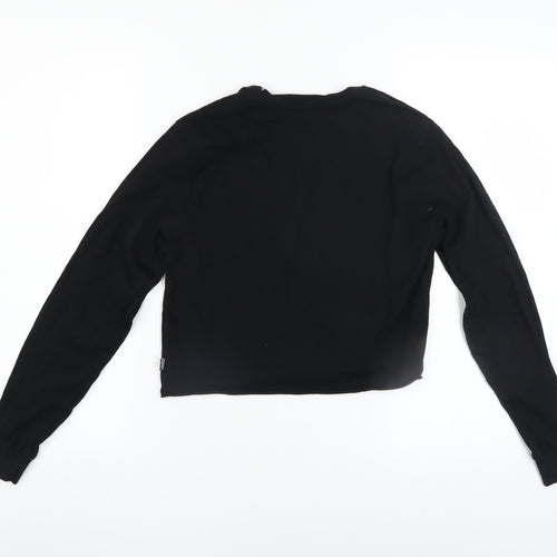 Vans Womens Black XS Cropped Long Sleeve T-Shirt