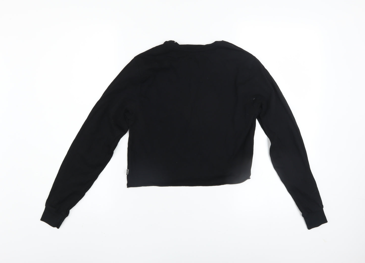 Vans Womens Black XS Cropped Long Sleeve T-Shirt