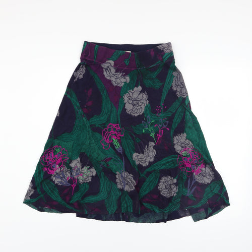 White Stuff Women’s Multicoloured Size 8 A-Line Floral Knit Skirt