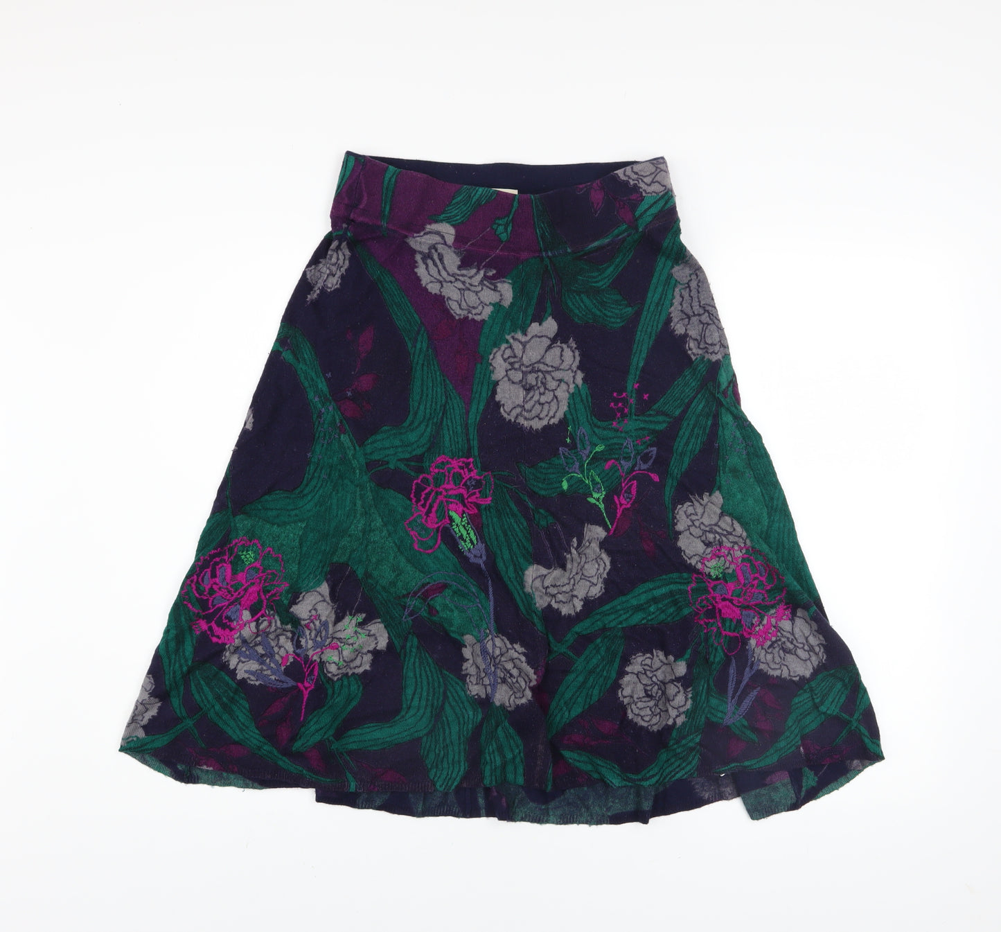 White Stuff Women’s Multicoloured Size 8 A-Line Floral Knit Skirt