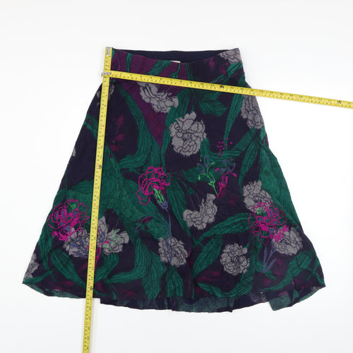 White Stuff Women’s Multicoloured Size 8 A-Line Floral Knit Skirt