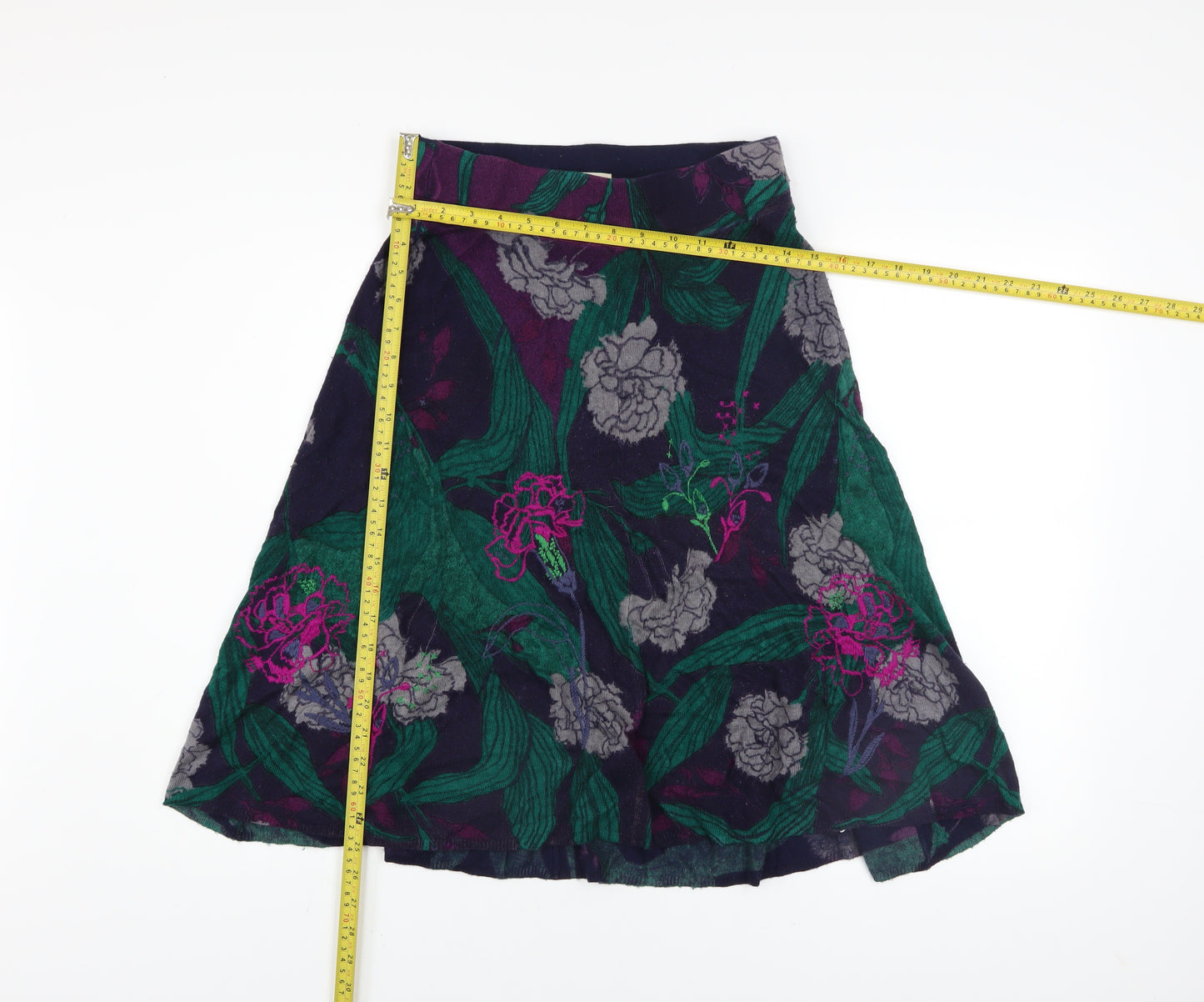 White Stuff Women’s Multicoloured Size 8 A-Line Floral Knit Skirt