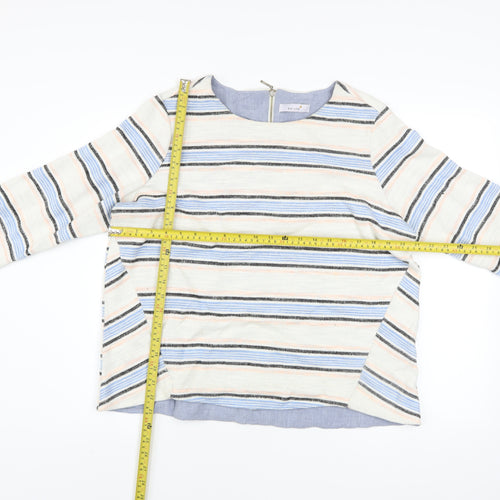 Marks and Spencer Womens Multicoloured Striped Crew Neck Jumper Size 16
