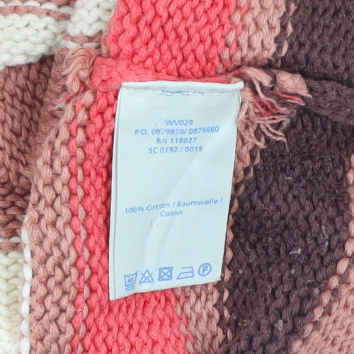 Boden Women Pink Striped Cotton Pullover Jumper Size 8