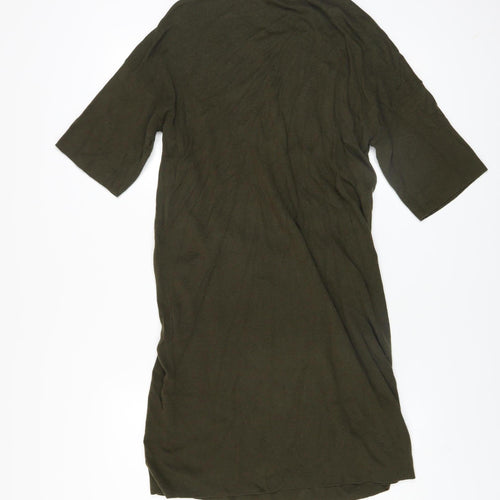 Whistles Women's Green Knit T-Shirt Dress Size M