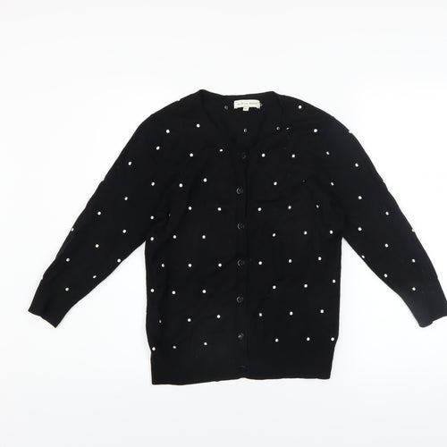 Austin Reed Women's Black Beaded V-Neck Cardigan Size M