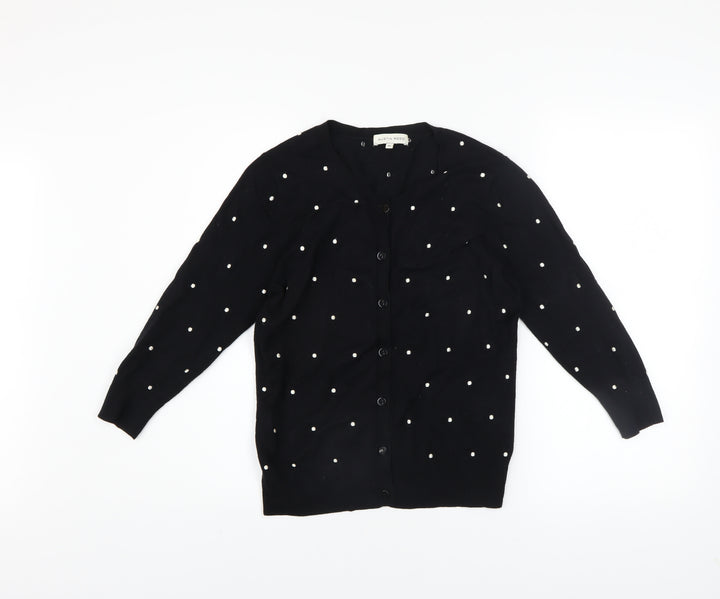 Austin Reed Women's Black Beaded V-Neck Cardigan Size M