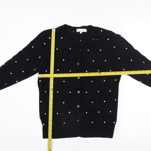 Austin Reed Women's Black Beaded V-Neck Cardigan Size M