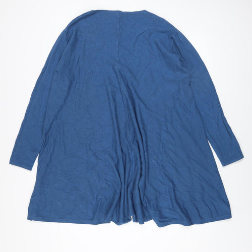 Lucy Sparks Women Blue Long Sleeve Knit Shift Dress M