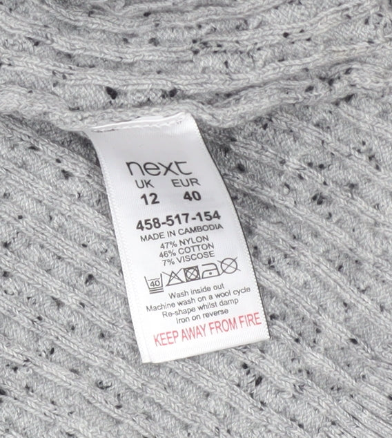 Next Women Grey Knit Midi Bodycon Dress Size 12
