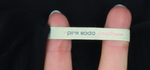 Pink Soda Boutique Womens Black Size 12 Bodycon Dress