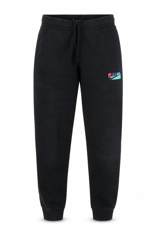 Front view of Nike Men's Black XS Jogger Fleece Trousers with Drawstring Waist