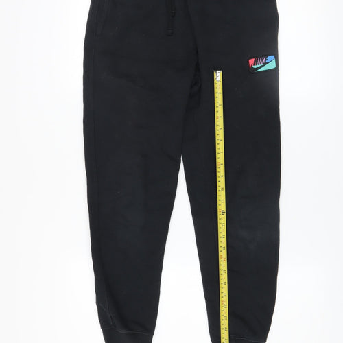 Nike Men's Black XS Jogger Fleece Trousers with Drawstring Waist