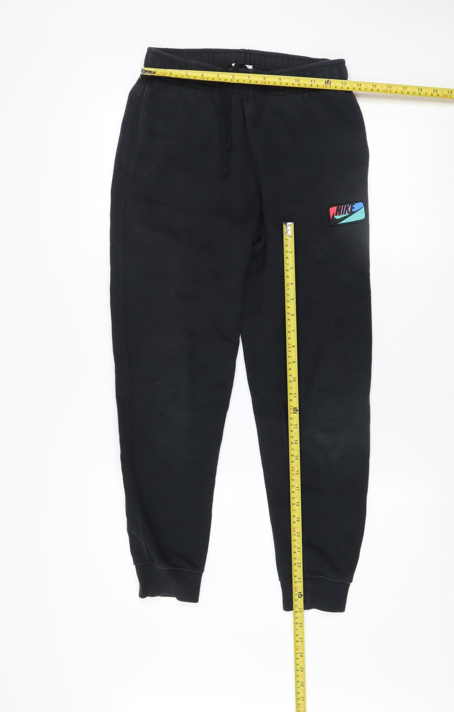 Nike Men's Black XS Jogger Fleece Trousers with Drawstring Waist