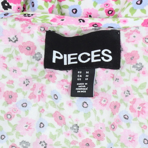 Pieces Women’s Multicoloured Floral Midi Wrap Dress M