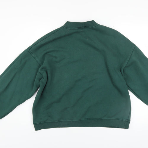Bershka Women Green Rhode Island Graphic Pullover Sweatshirt Size M