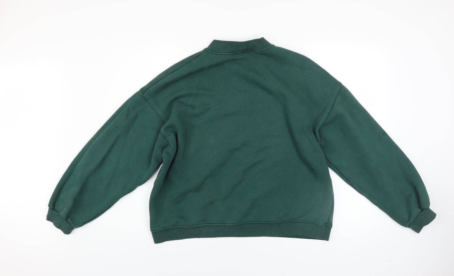 Bershka Women Green Rhode Island Graphic Pullover Sweatshirt Size M