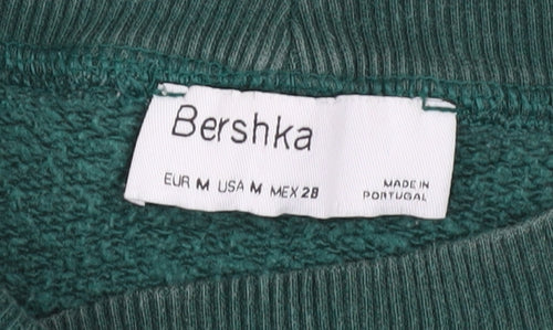 Bershka Women Green Rhode Island Graphic Pullover Sweatshirt Size M