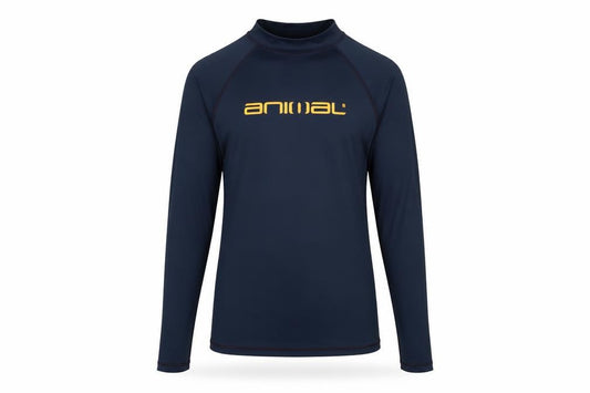 Animal Mens Blue XS Long Sleeve Rash Guard T-Shirt