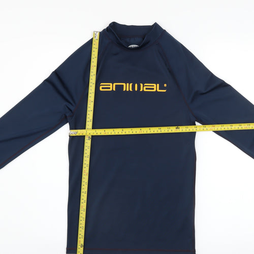 Animal Mens Blue XS Long Sleeve Rash Guard T-Shirt