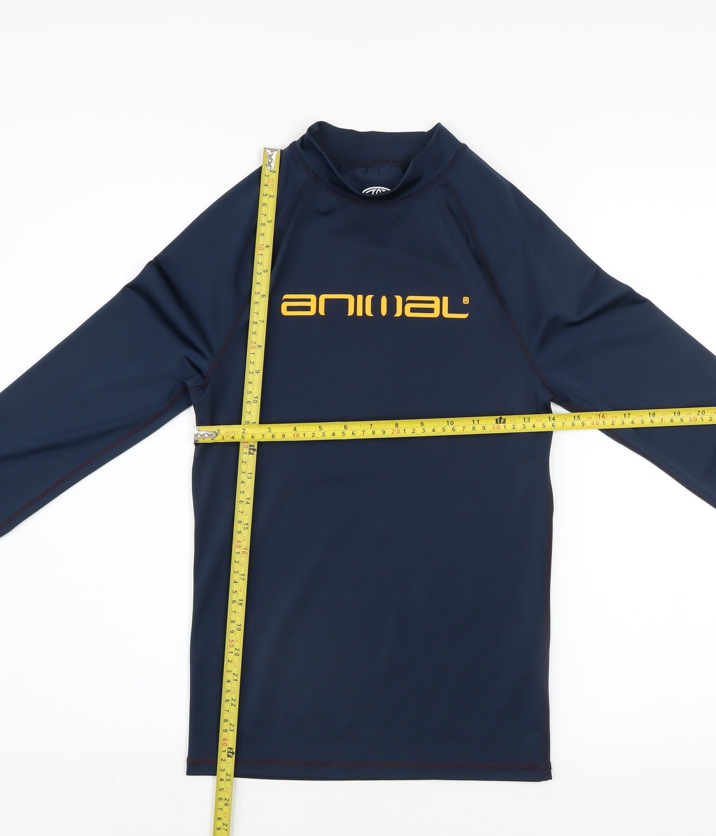 Animal Mens Blue XS Long Sleeve Rash Guard T-Shirt