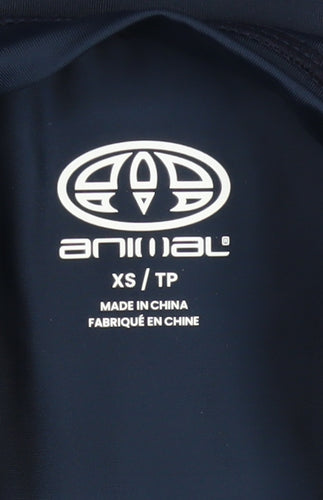 Animal Mens Blue XS Long Sleeve Rash Guard T-Shirt