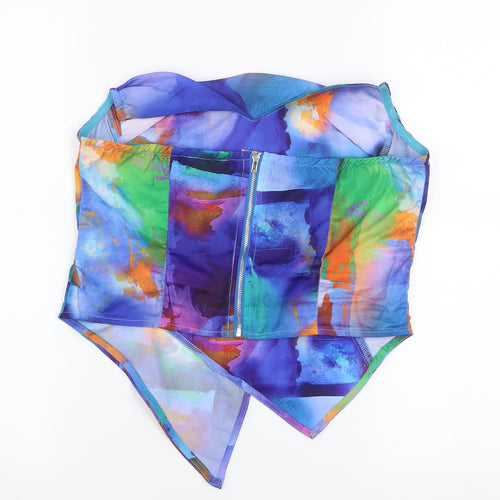 PrettyLittleThing Women Multicoloured Size 12 Cropped Strapless Top