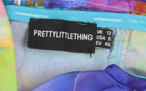 PrettyLittleThing Women Multicoloured Size 12 Cropped Strapless Top