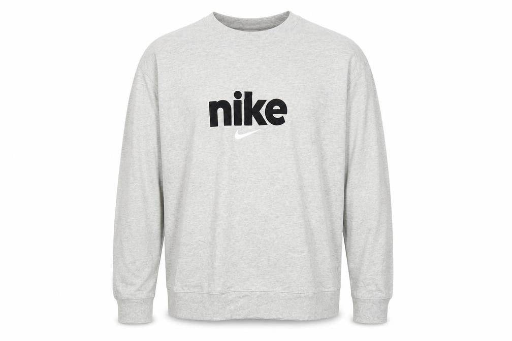Nike Men's Grey XL Long Sleeve Cotton Crew Neck Sweatshirt