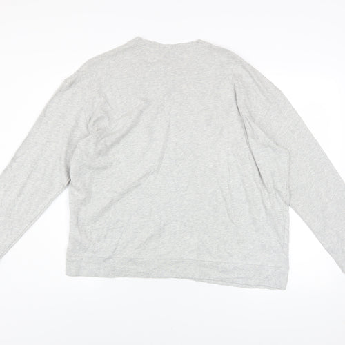 Nike Men's Grey XL Long Sleeve Cotton Crew Neck Sweatshirt