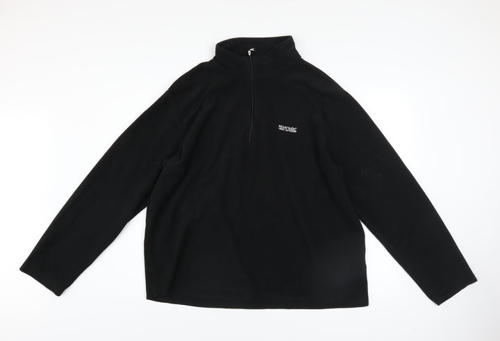 Regatta Men's Black 2XL Half Zip Fleece Sweatshirt Outdoor Pullover