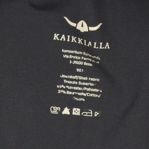 Kaikkialla Men's Black Hooded Parka Jacket Size 38 Regular Fit Outdoor