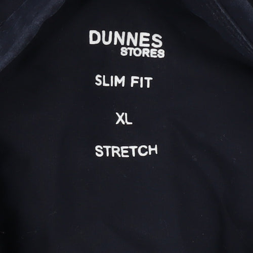 Dunnes Stores Men's Blue Slim Fit Stretch Cotton Long Sleeve Shirt XL