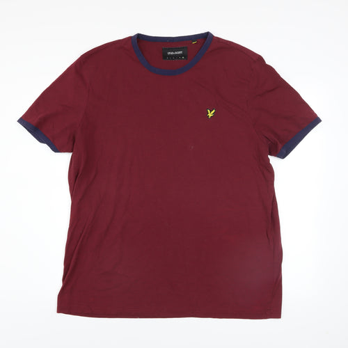 Lyle & Scott Men's Red 2XL Crew Neck Short Sleeve T-Shirt
