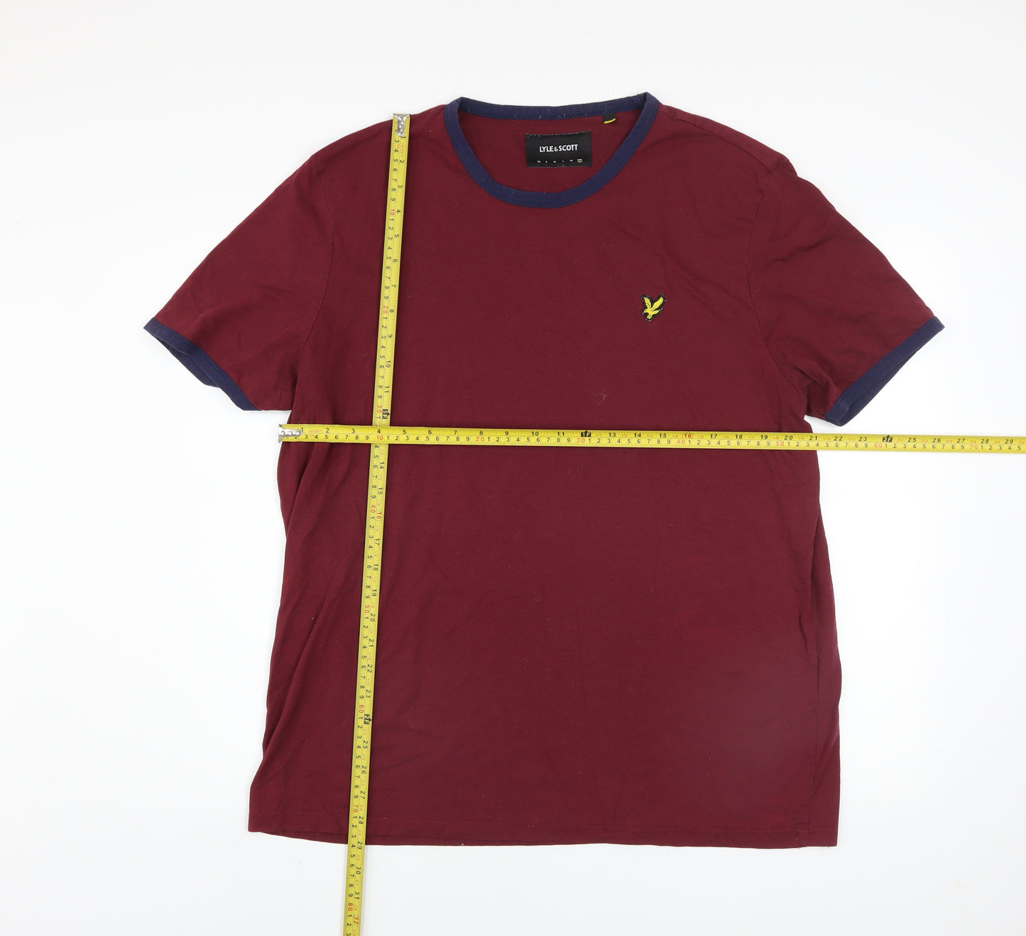 Lyle & Scott Men's Red 2XL Crew Neck Short Sleeve T-Shirt