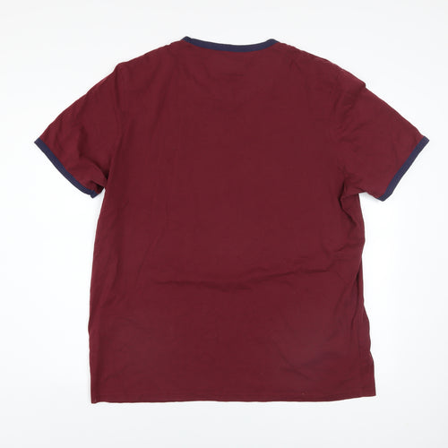 Lyle & Scott Men's Red 2XL Crew Neck Short Sleeve T-Shirt