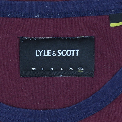 Lyle & Scott Men's Red 2XL Crew Neck Short Sleeve T-Shirt