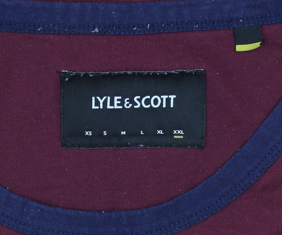 Lyle & Scott Men's Red 2XL Crew Neck Short Sleeve T-Shirt