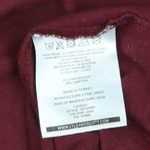 Lyle & Scott Men's Red 2XL Crew Neck Short Sleeve T-Shirt