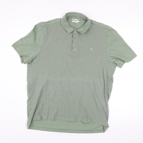 Farah Classic Men's Green XL Cotton Polo Shirt