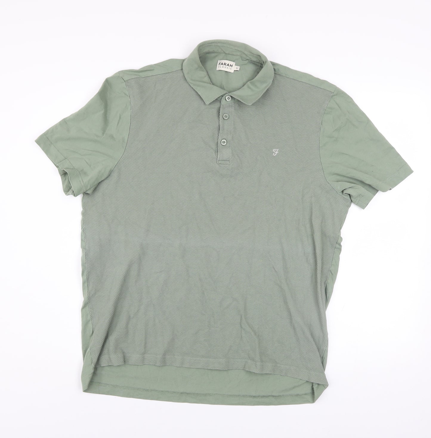 Farah Classic Men's Green XL Cotton Polo Shirt