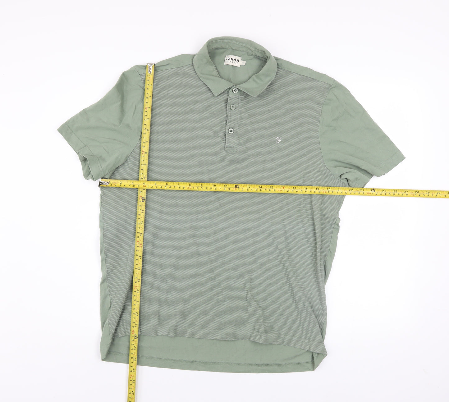 Farah Classic Men's Green XL Cotton Polo Shirt