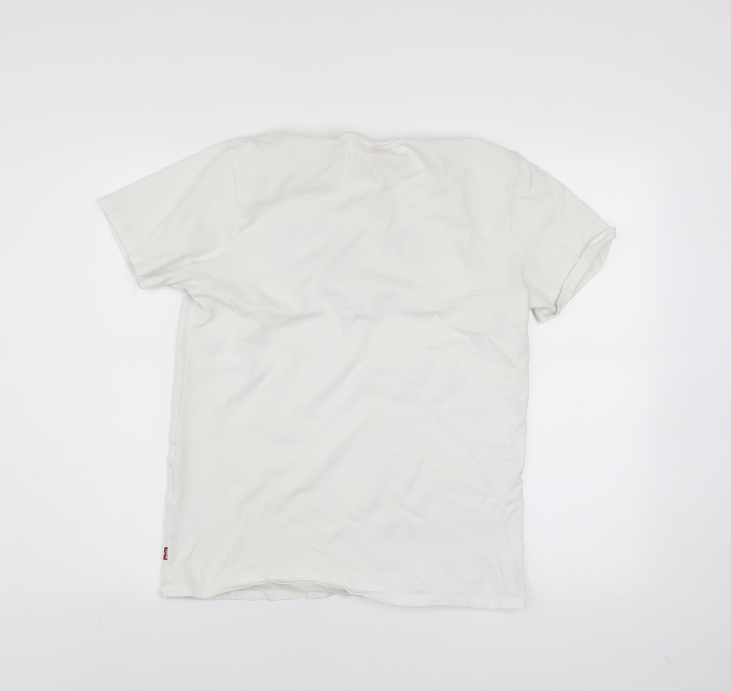 Levi's Men's White Graphic Logo Crew Neck T-Shirt Size M