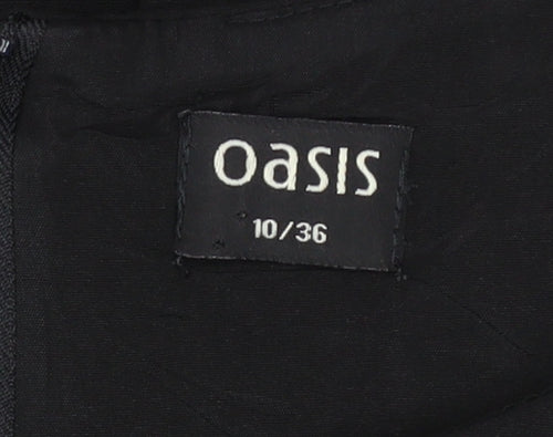 Oasis Women’s Black Size 10 Sheath Work Dress Sleeveless Knee Length