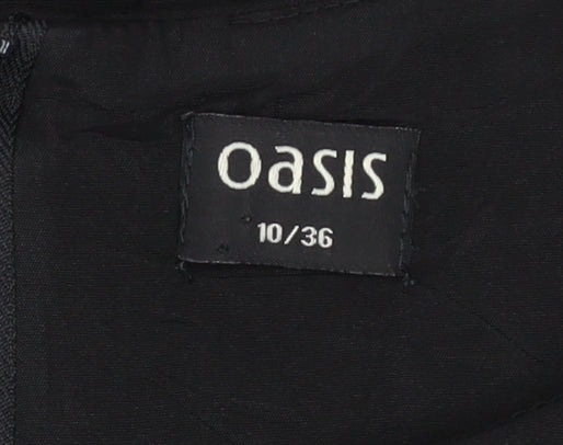 Oasis Women’s Black Size 10 Sheath Work Dress Sleeveless Knee Length