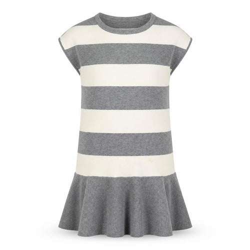 Zara Girls Grey Striped Knit Shift Dress 11-12 Years Winter Casual