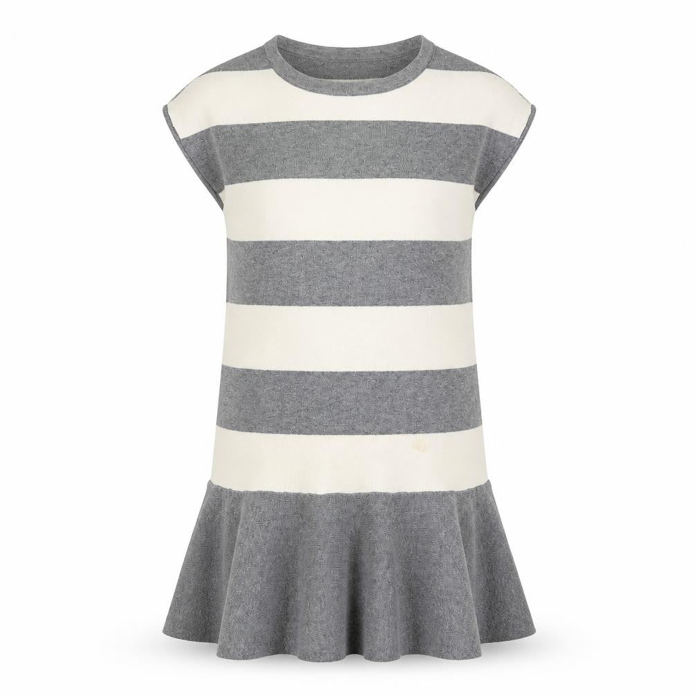 Zara Girls Grey Striped Knit Shift Dress 11-12 Years Winter Casual