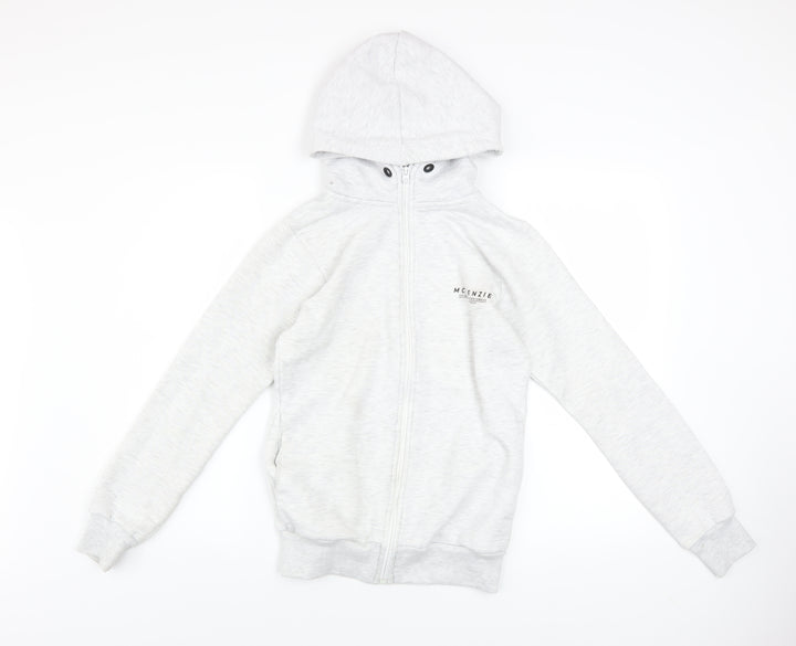 McKenzie Teens Grey Full Zip Hoodie XS Hooded Sweatshirt