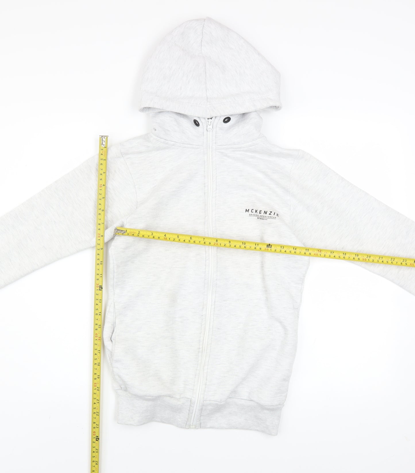 McKenzie Teens Grey Full Zip Hoodie XS Hooded Sweatshirt
