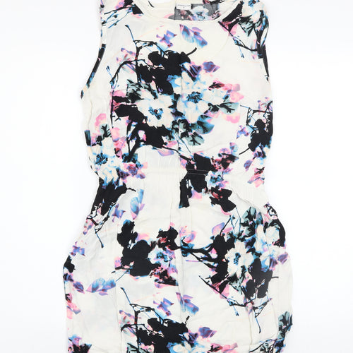 Jacqueline de Yong Women's Multicoloured Floral Sleeveless Shift Dress Size 10